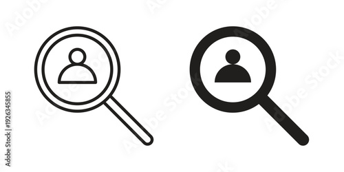 Job candidate icons with different styles. Vector logo illustration simple design.
