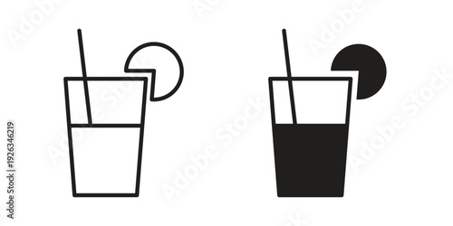 Lemonade icons with different styles. Vector logo illustration simple design.