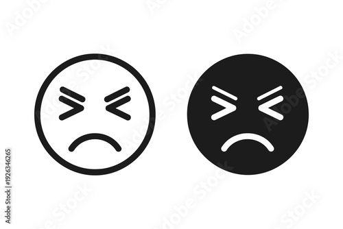 Sad Face Icon: Expressing Negative Emotion and Disappointment