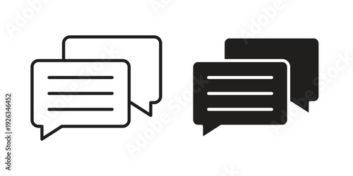 Live chat icons with different styles. Vector logo illustration simple design.