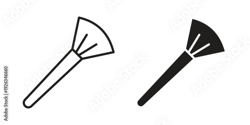 Makeup brush icons with different styles. Vector logo illustration simple design.