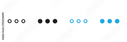 Collection of dots three icon