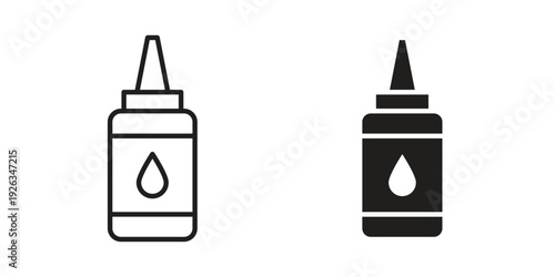 Nasal spray bottle icons with different styles. Vector logo illustration simple design.