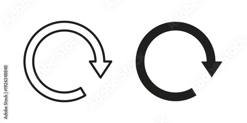 Refresh icons with different styles. Vector logo illustration simple design.