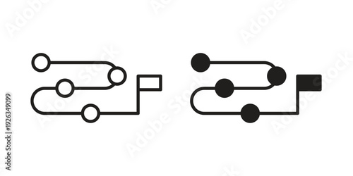 Roadmap icons with different styles. Vector logo illustration simple design.