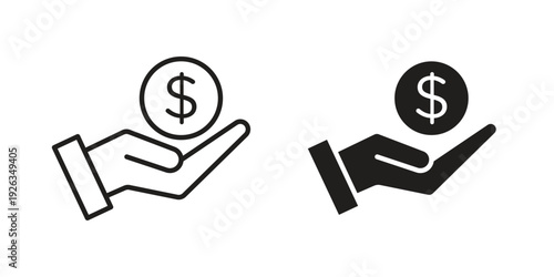 Saving Icons with different styles. Vector logo illustration simple design.