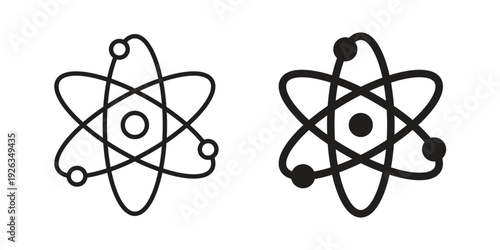 Science icons with different styles. Vector logo illustration simple design.