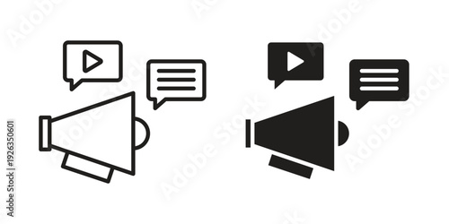 Social campaign icons with different styles. Vector logo illustration simple design.