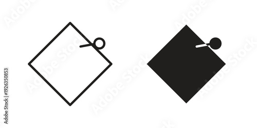 Sticky notes icons with different styles. Vector logo illustration simple design.
