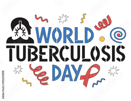 WORLD TUBERCULOSIS DAY vector illustration isolated on white background