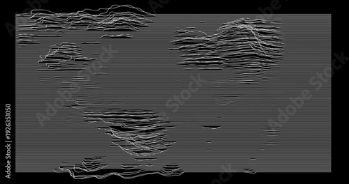 Wallpaper Mural Abstract pattern of wave lines. 3d render video.  Torontodigital.ca