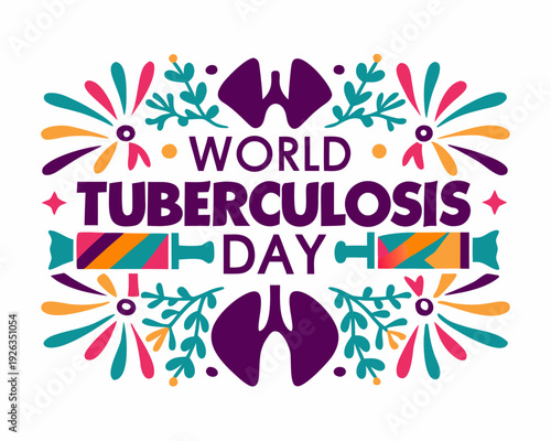 Tuberculosis Awareness Vector, World TB Day Health Campaign Illustration