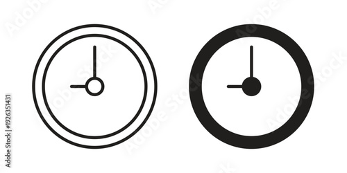 Time icons with different styles. Vector logo illustration simple design.