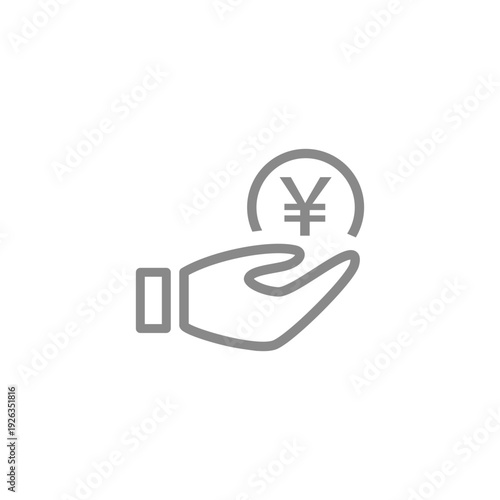 手のひらの上のコイン