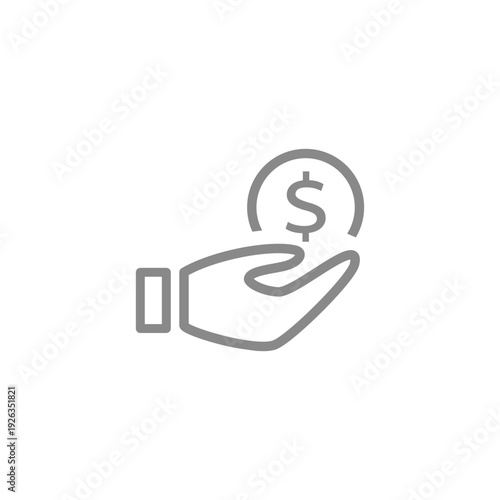 手のひらの上のコイン