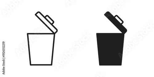 Waste Bin icons with different styles. Vector logo illustration simple design.