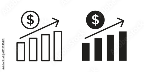 Yield icons with different styles. Vector logo illustration simple design.