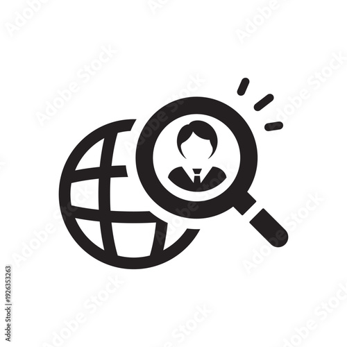 Head Hunting Icon Flat Vector. Clean and minimal graphic design.