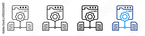 Software Framework Icon Different Style Outline Collection Set.