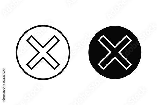 Cross Mark Icon - Correct or Incorrect Symbol