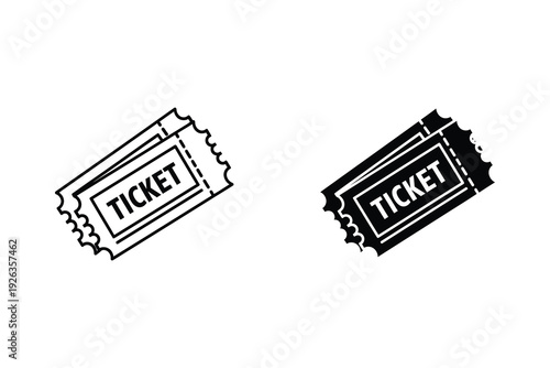 Event Entry Admission Ticket Icon Vector Illustration