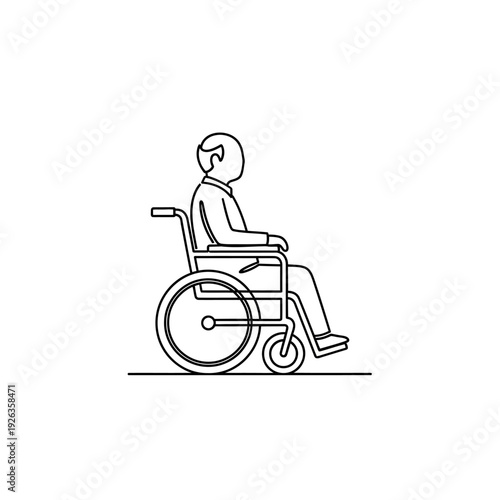 Man Sitting In Wheelchair