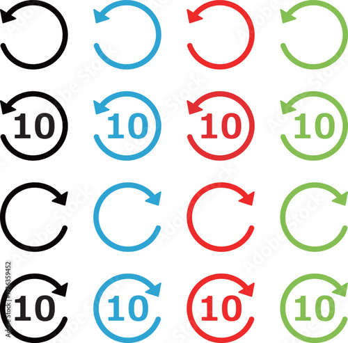 早送りと巻き戻しのアイコン