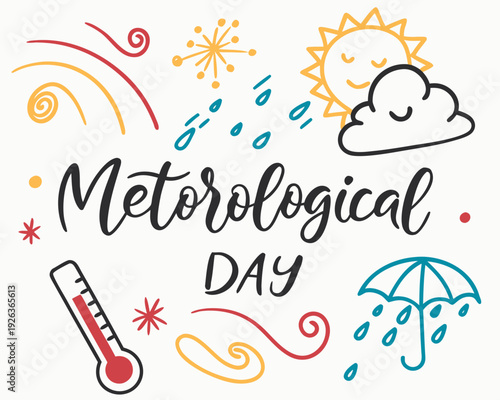 World Meteorological Day Climate and Weather Vector, Science and Environment Concept