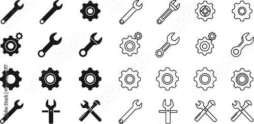 Education Icon Set with Line Art Symbols for Online Learning, Graduation, School Supplies, University Study, E-learning Technology, and Academic Achievement Vectors
