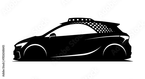 Sleek Modern Car Silhouette Racing Ready.