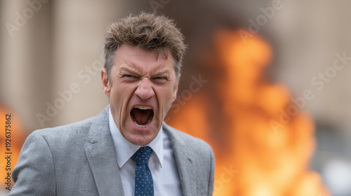 Frustration Embodied: A man...