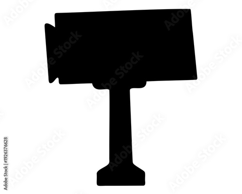 Security surveillance camera silhouette outline on a white isolated background