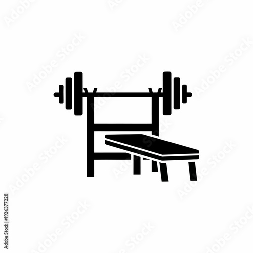 Weight bench icon, illustrating the equipment