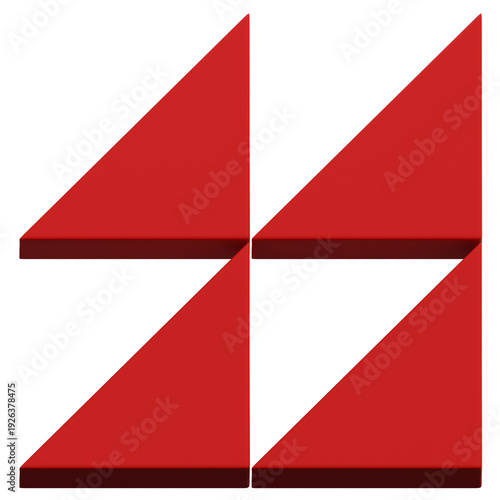 Free Download 3D Red Triangle Square Grid Abstract Shape - GFXLoad
