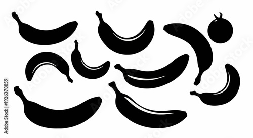 Simple bush set in green color. Flat vector design in minimalistic cartoon style. Garden bushes collection isolated on white background.
