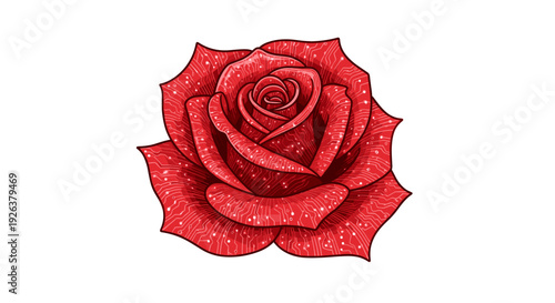 Beautiful Red Rose with Delicate Petals.