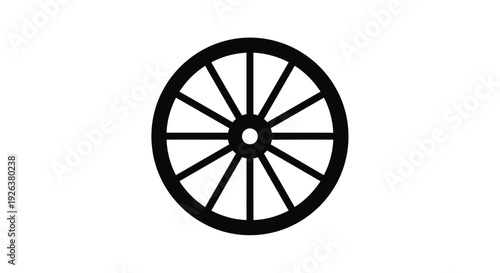 Black wheel design against a white background a striking silhouette