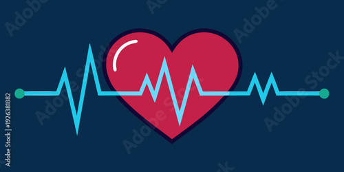 Heartfelt Cardiogram: A Creative Image Representing Love In Various Graphic Formats Such As Jpeg, Object, Picture, And Ai.
