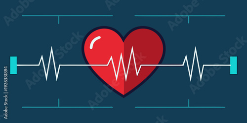 Heartfelt Cardiogram: A Creative Image Representing Love In Various Graphic Formats Such As Jpeg, Object, Picture, And Ai.
