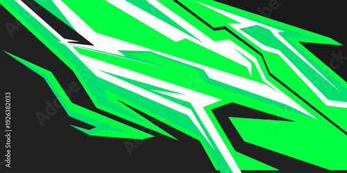 green sports background with sharp line shapes for racing theme design,sports jersey design
