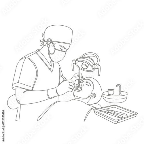 Dentist Examining A Patient