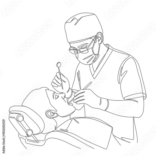 Dentist Examining A Patient