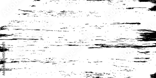 Horizontal Grunge Scratch Texture Overlay Black and White Vector Background Distressed Rustic Wood Grain Effect