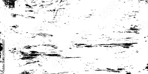 Black and white distressed wood grain texture vector grunge overlay scratched surface background