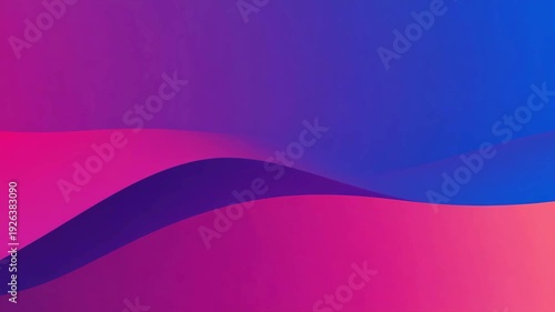 Minimalist Abstract Background with Elegant Wavy Layers in Gradient Pink and Deep Blue, 4K video