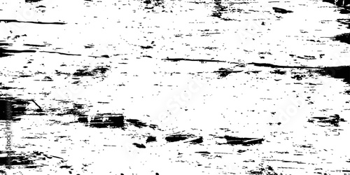 Black and White Grunge Wood Texture Background Rough Distressed Surface Overlay Abstract Vector Design Element