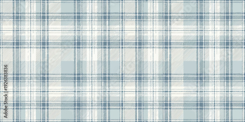 A close-up view of a light blue and white checkered fabric with subtle texture Vector