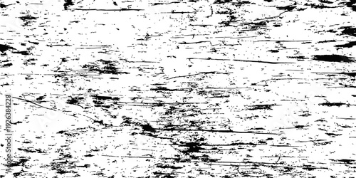 Distressed Vector Wood Grain Texture Overlay Black and White Grunge Scratch Effect Abstract Background