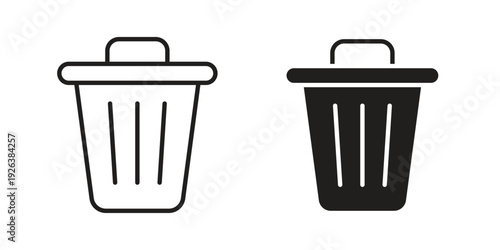 Bin icons for website design and development, app development. EPS10