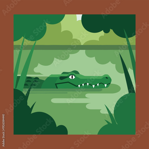 Crocodile in Swamp